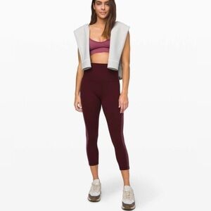Lululemon Align Super High-Rise Crop *Velvet Garnet size 8